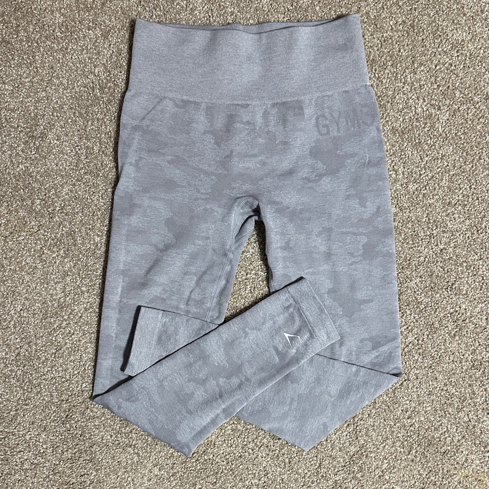 Gymshark Gray Camouflage Leggings